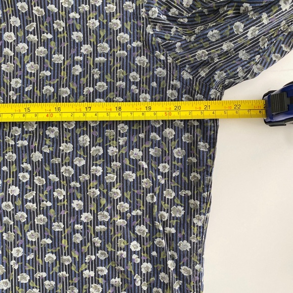 Ted Baker Men's Floral Sz 3 US M Flip Cuff Button Down Long Sleeve Shirt Spring - Picture 3 of 12